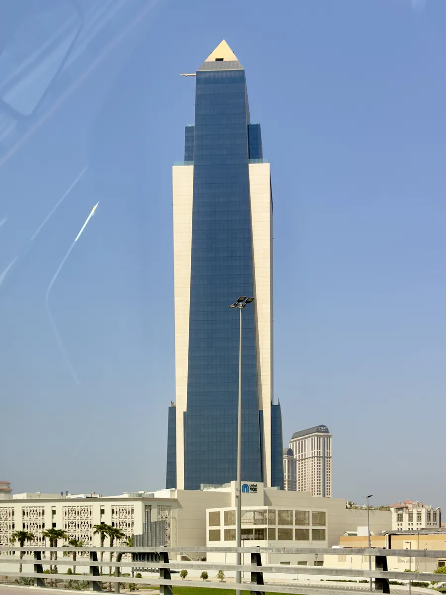 Exterior of Sofitel Dubai The Obelisk beside Wafi City