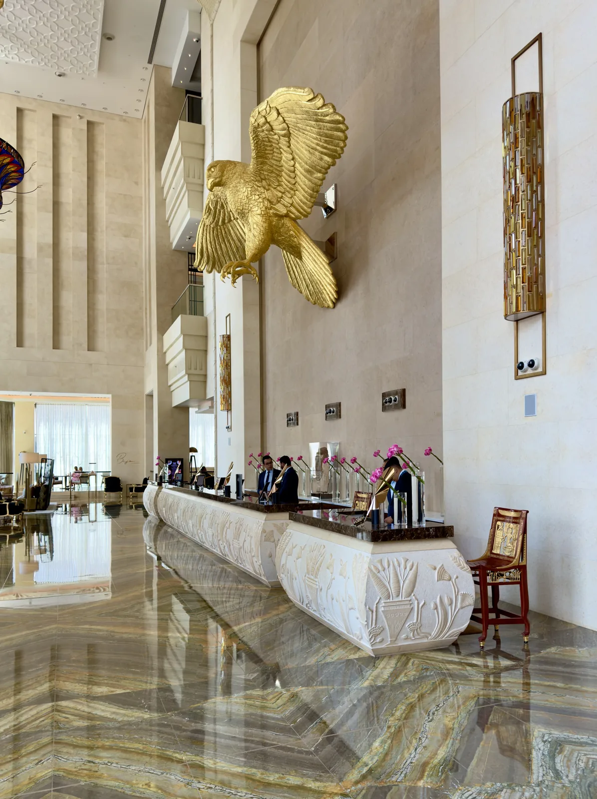 Reception and foyer inside Sofitel Dubai The Obelisk