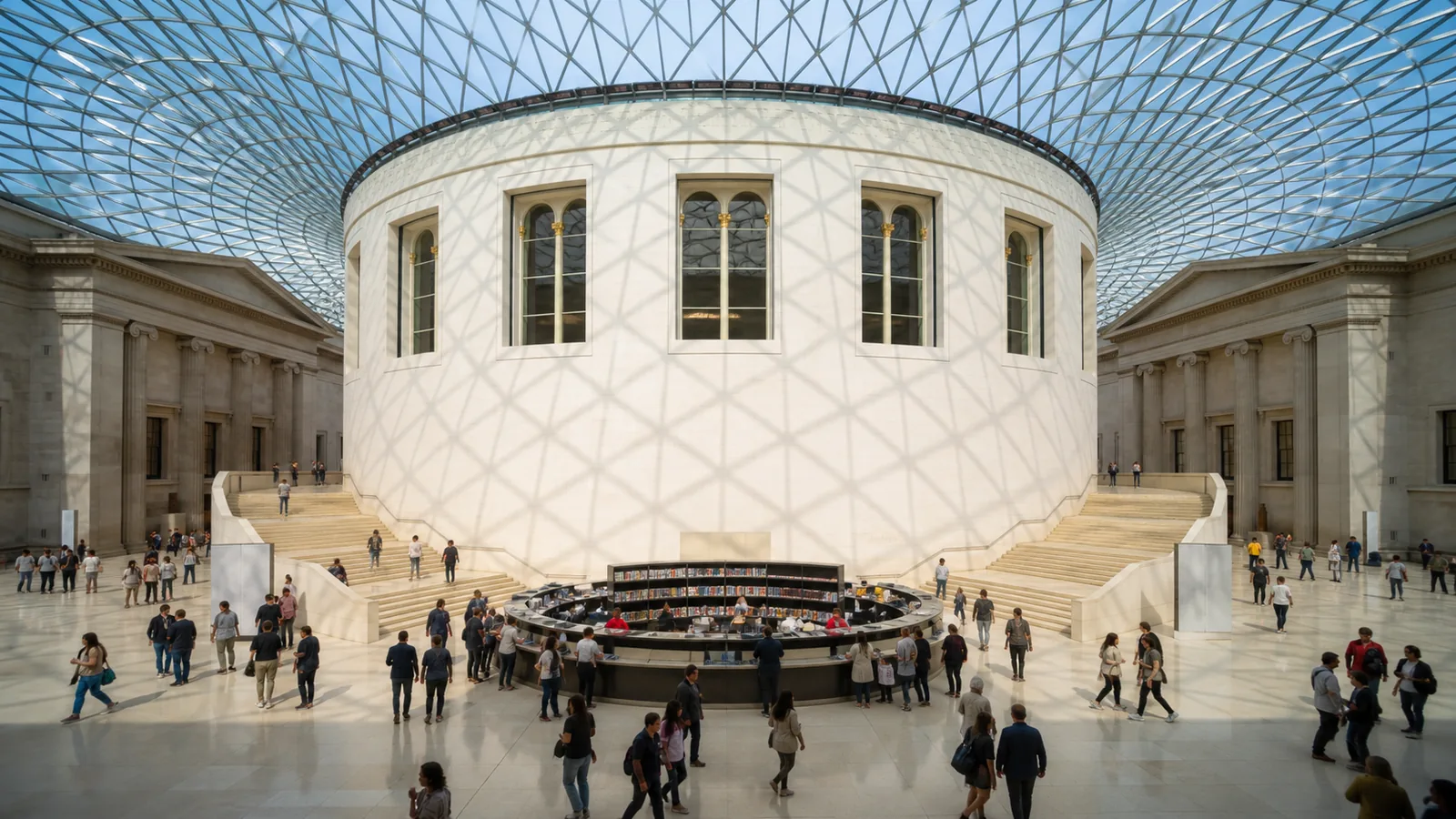 Great Court inside the British Museum in London