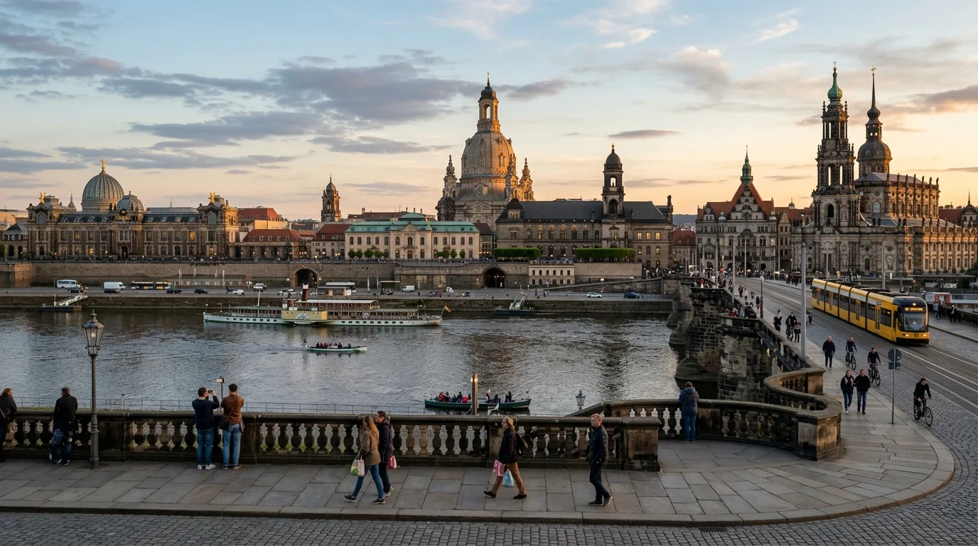 Dresden skyline and in Germany