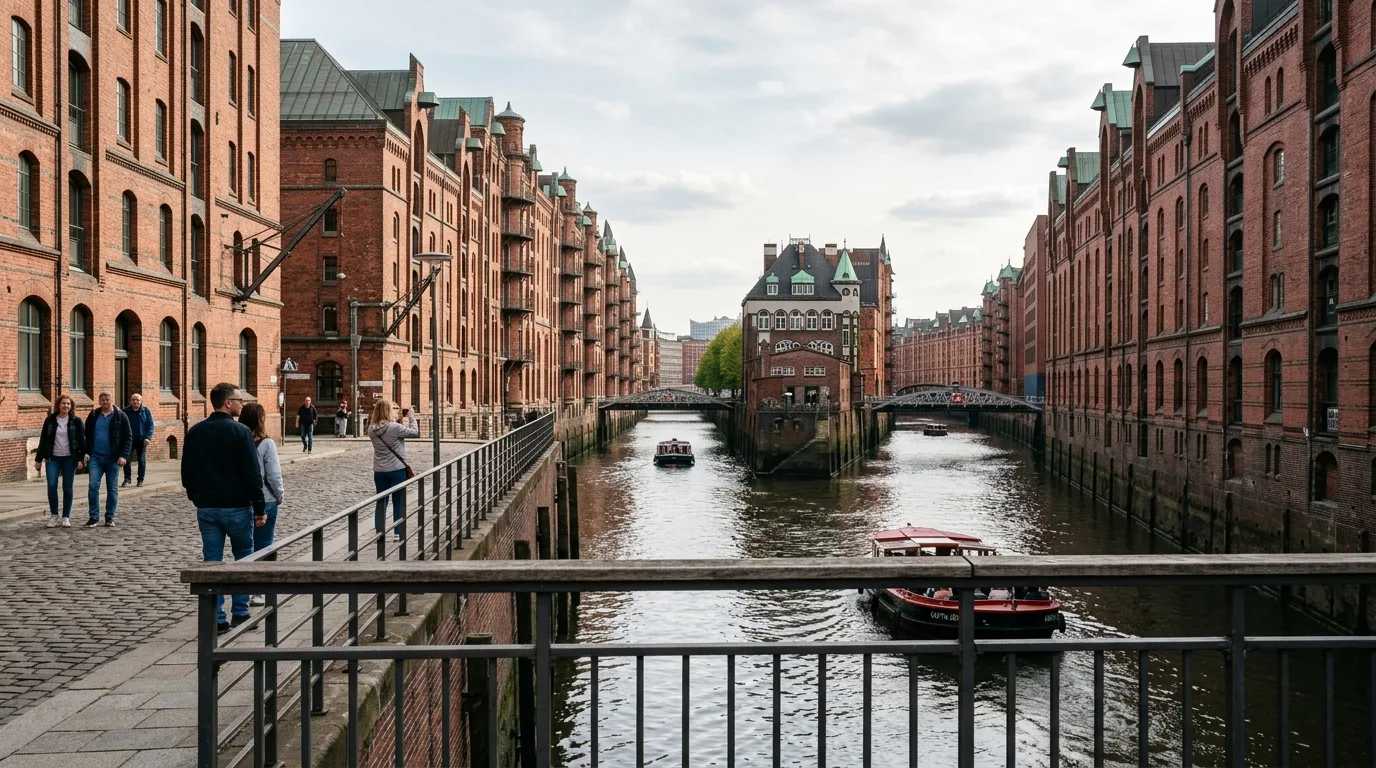 Hamburg architecture and food in Germany