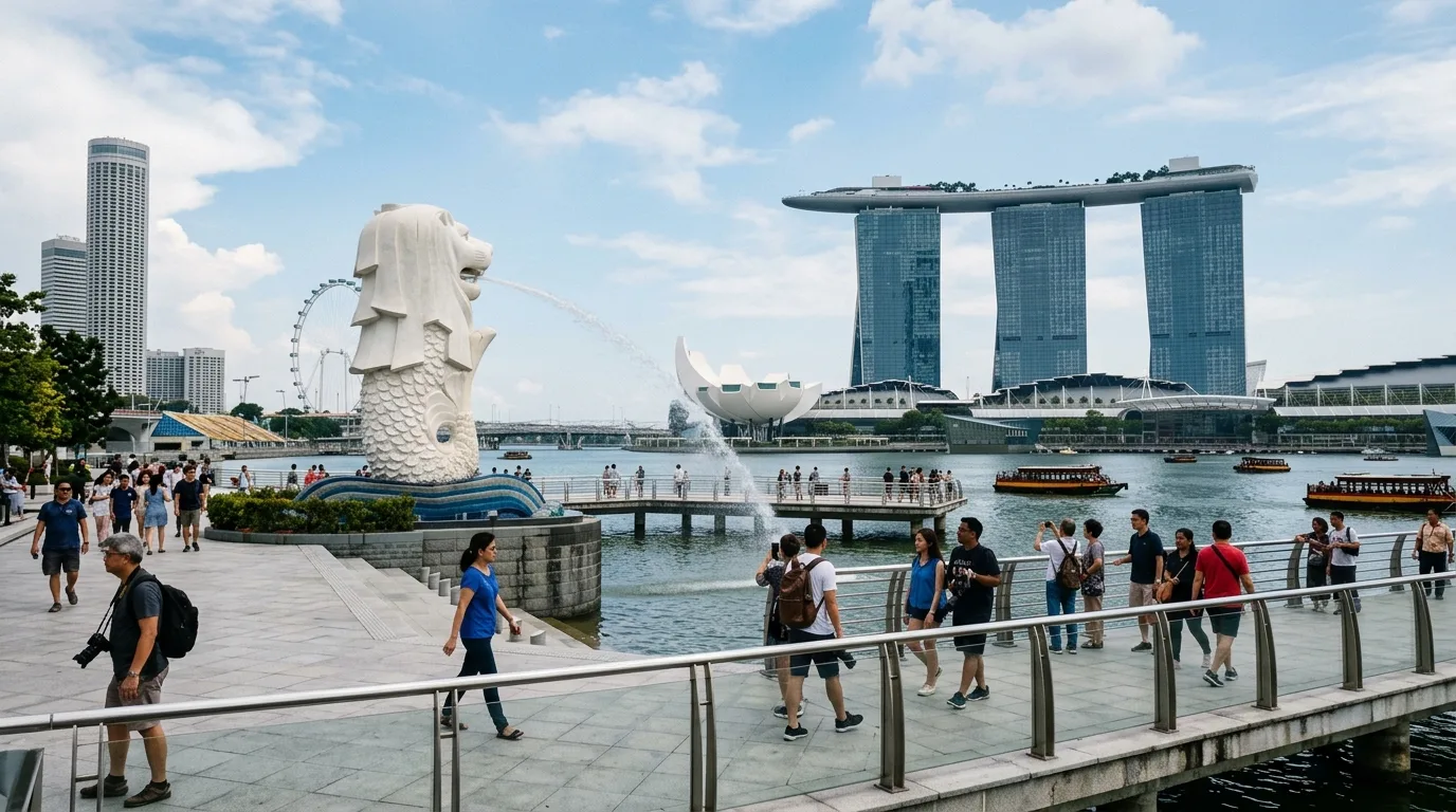 Merlion Park skyline travel in Singapore