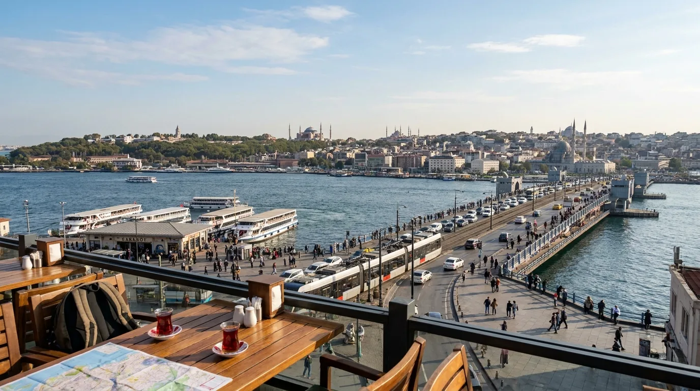 Karakoy waterfront with in Istanbul