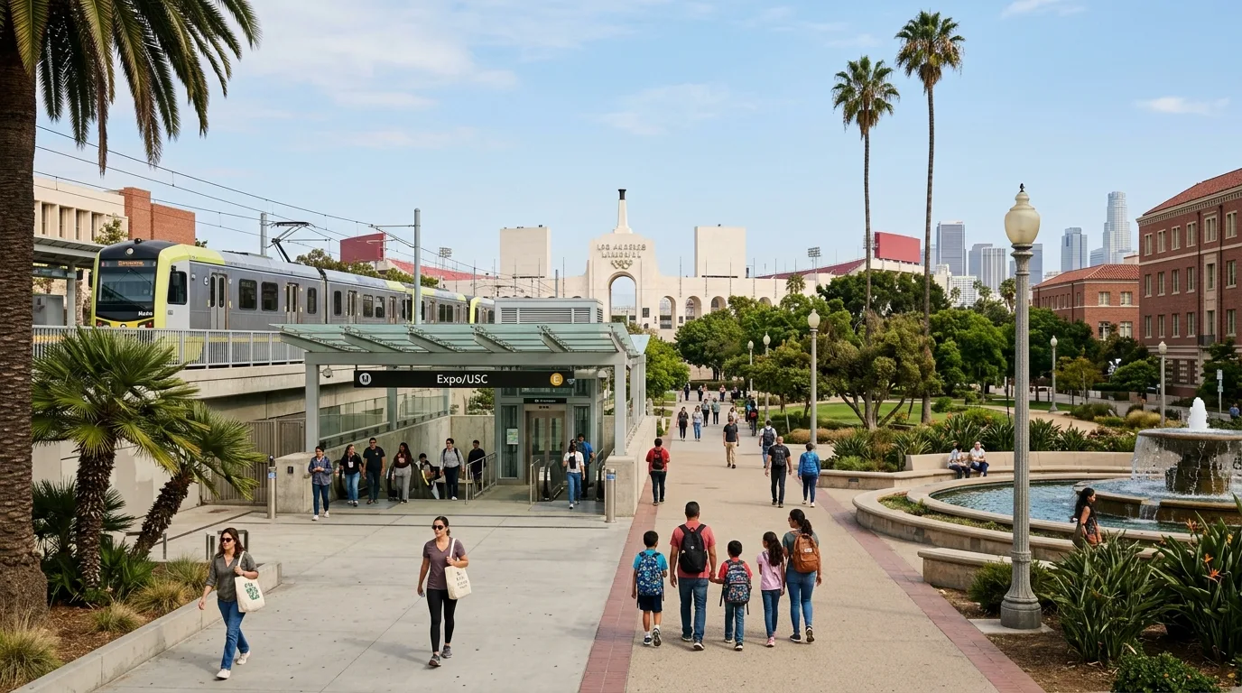 Los Angeles metro station entrance