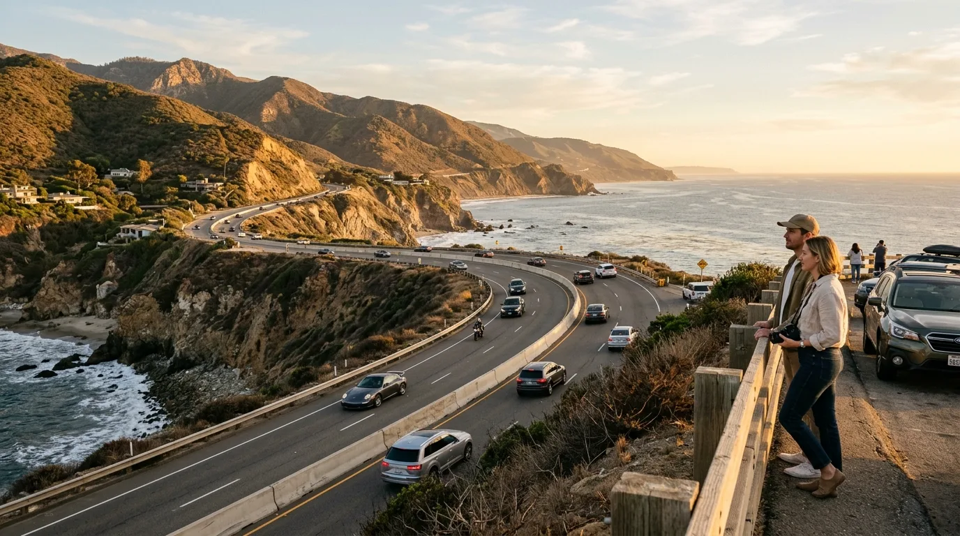 Travel itinerary along Malibu coast in Los Angeles
