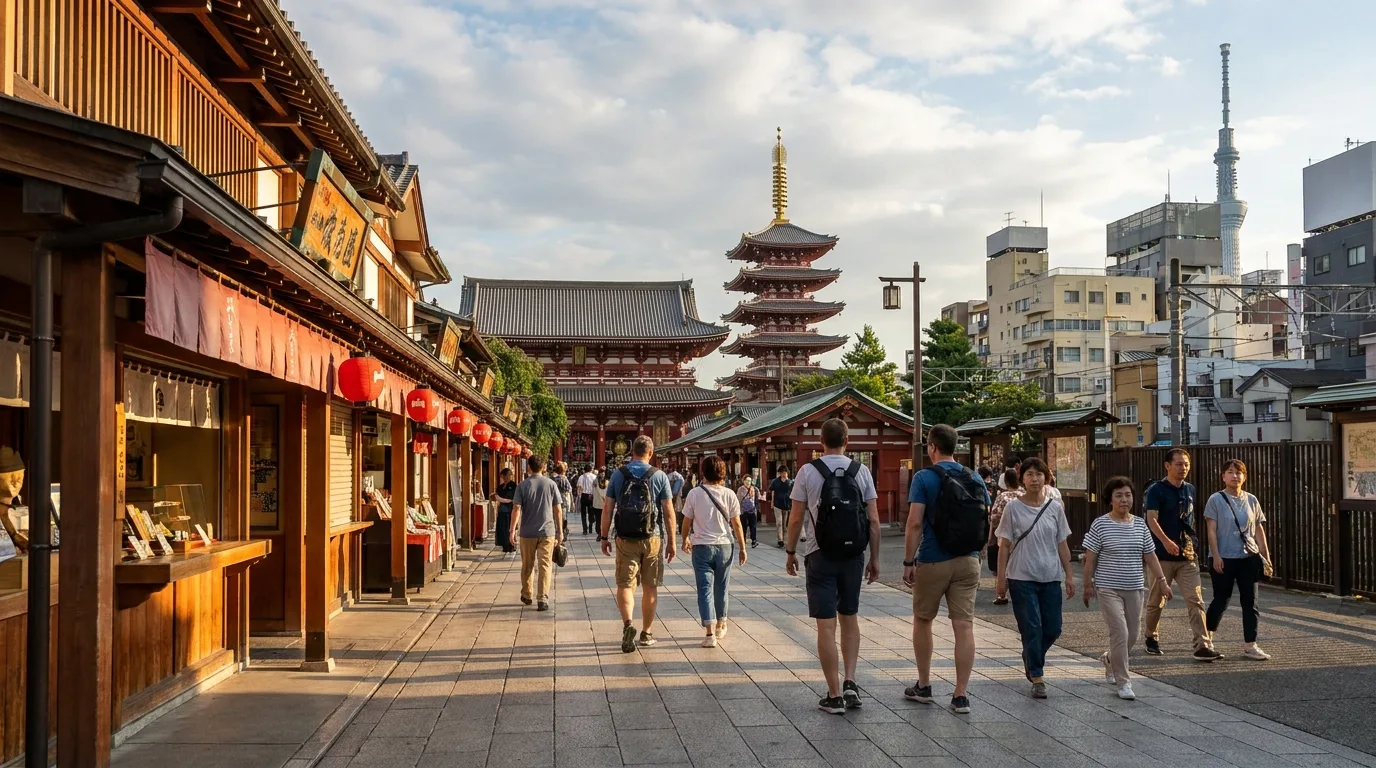 Visiting Senso-ji temple in Tokyo