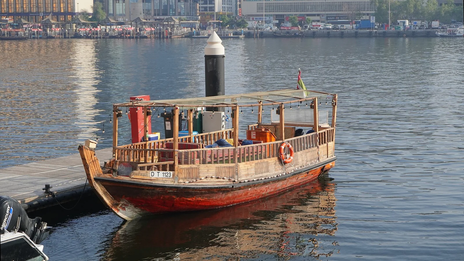 Traditional boat at Al Seef on Dubai Creek