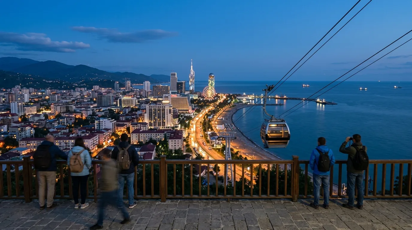 Batumi cable car viewpoint overview