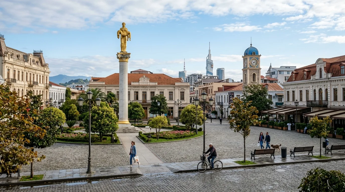 Europe Square and Medea statue in Batumi