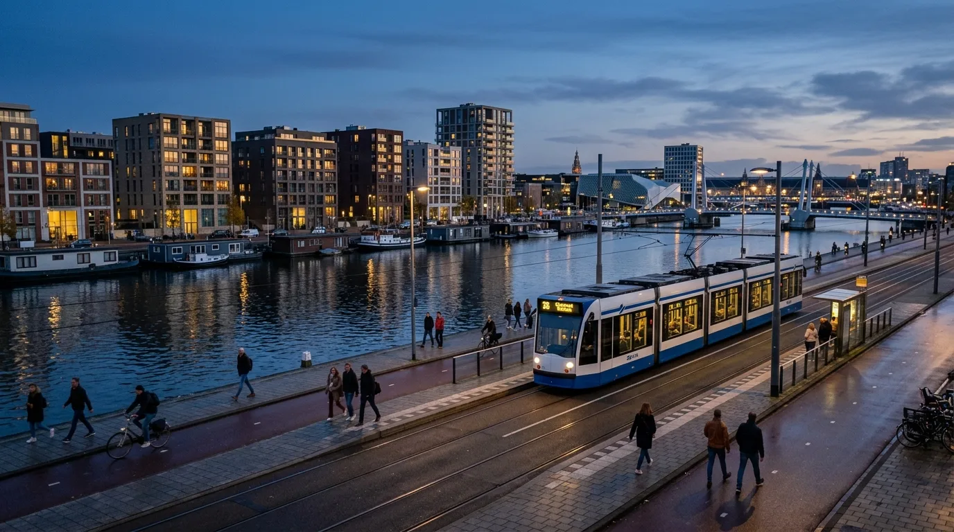 Amsterdam waterfront housing in Netherlands
