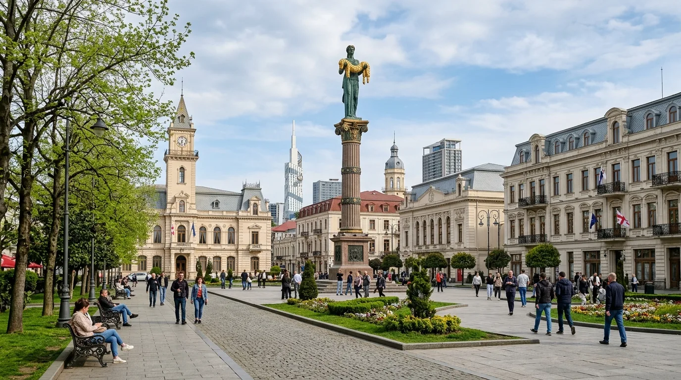 Europe Square Medea statue Batumi