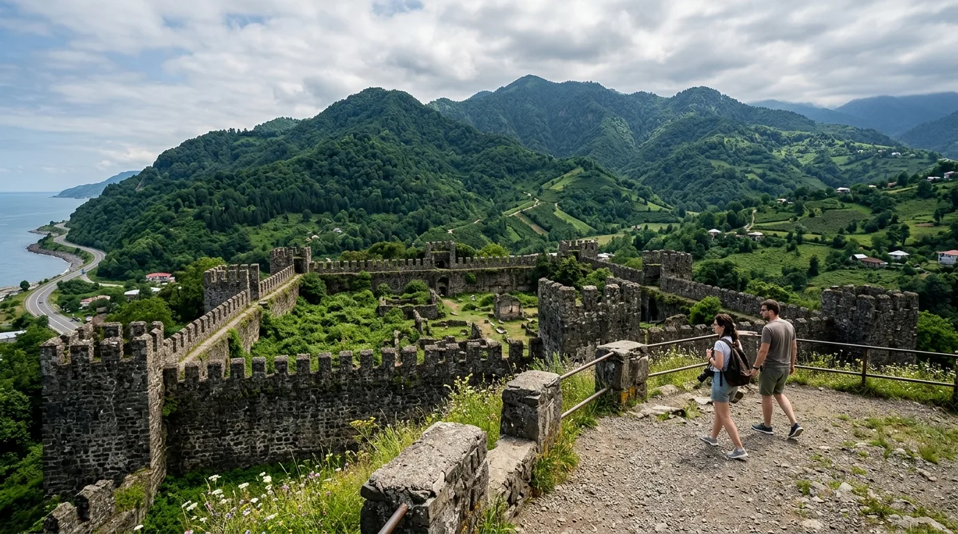 Gonio Fortress stone walls in Batumi
