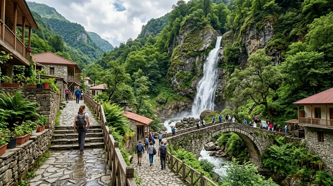 Makhuntseti waterfall in in Batumi