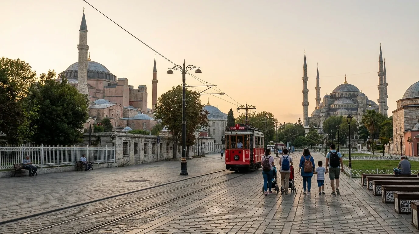 Istanbul landmarks at