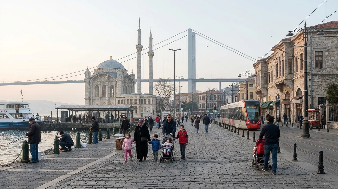 Ortakoy Mosque and Bosphorus Bridge in Istanbul