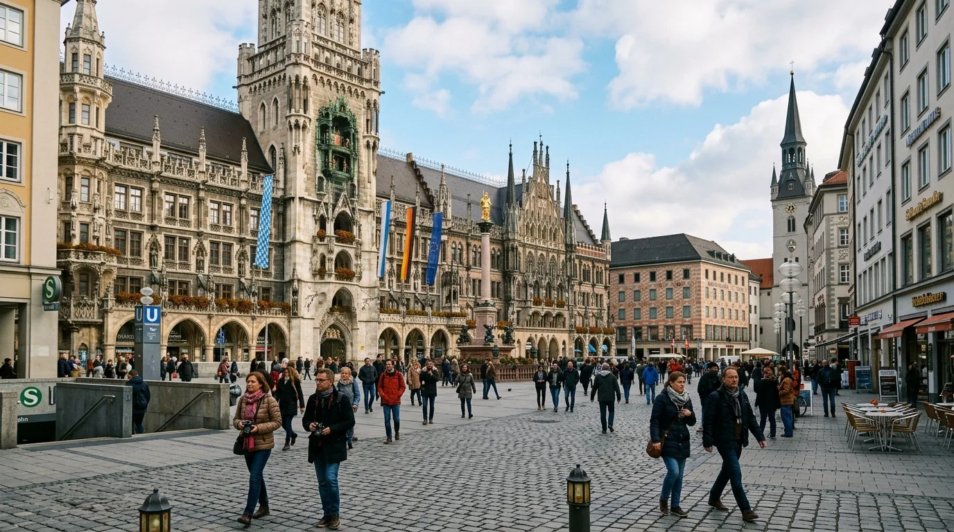 Travelers visiting Munich in Germany