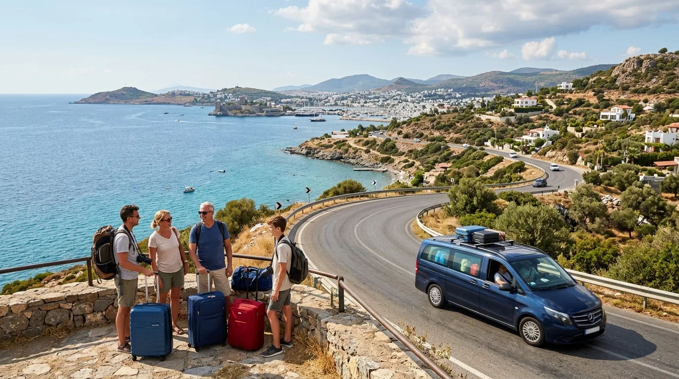 Bodrum airport transfer with luggage travel guide in Bodrum