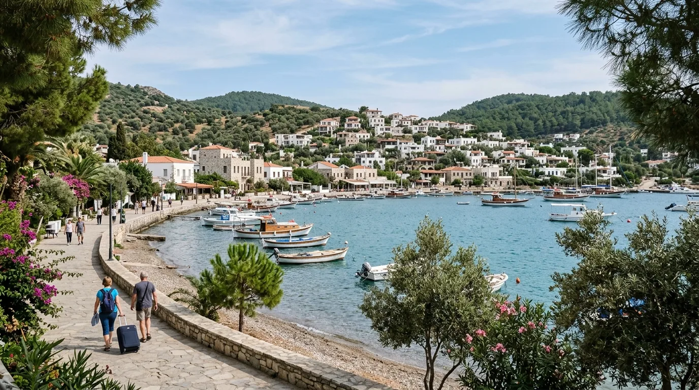 Travelers navigating Bodrum
