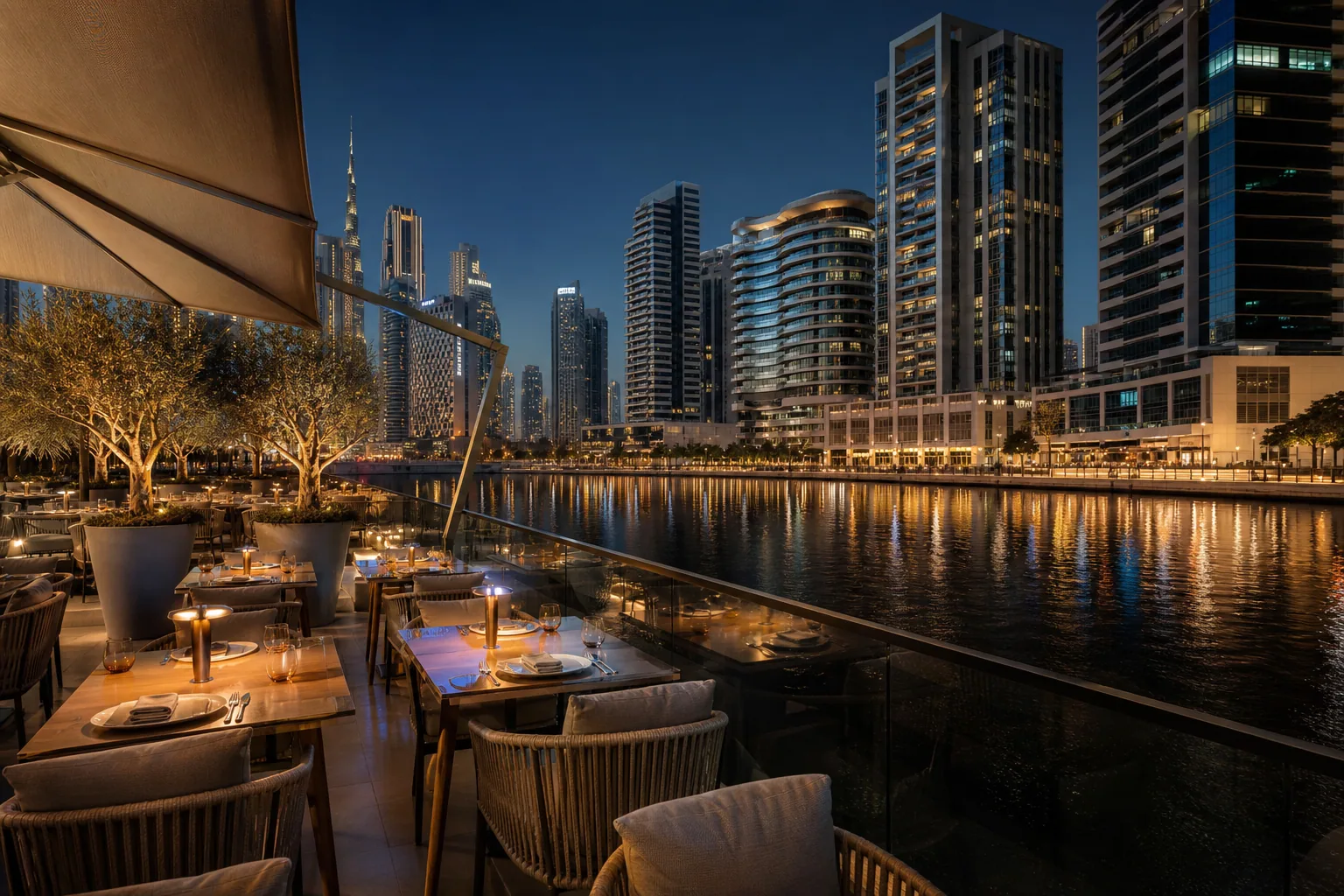 Waterfront dining in Business Bay Dubai