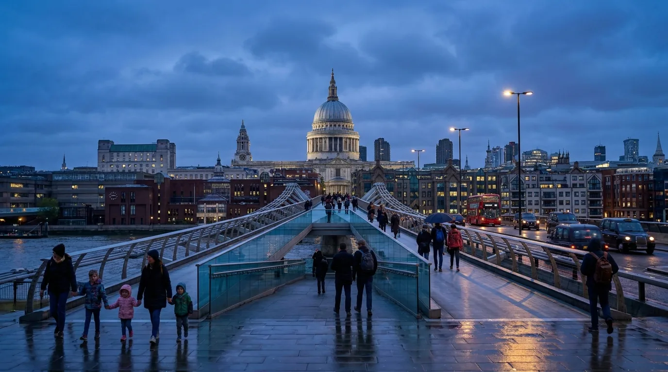 St Pauls Cathedral from bridge in London