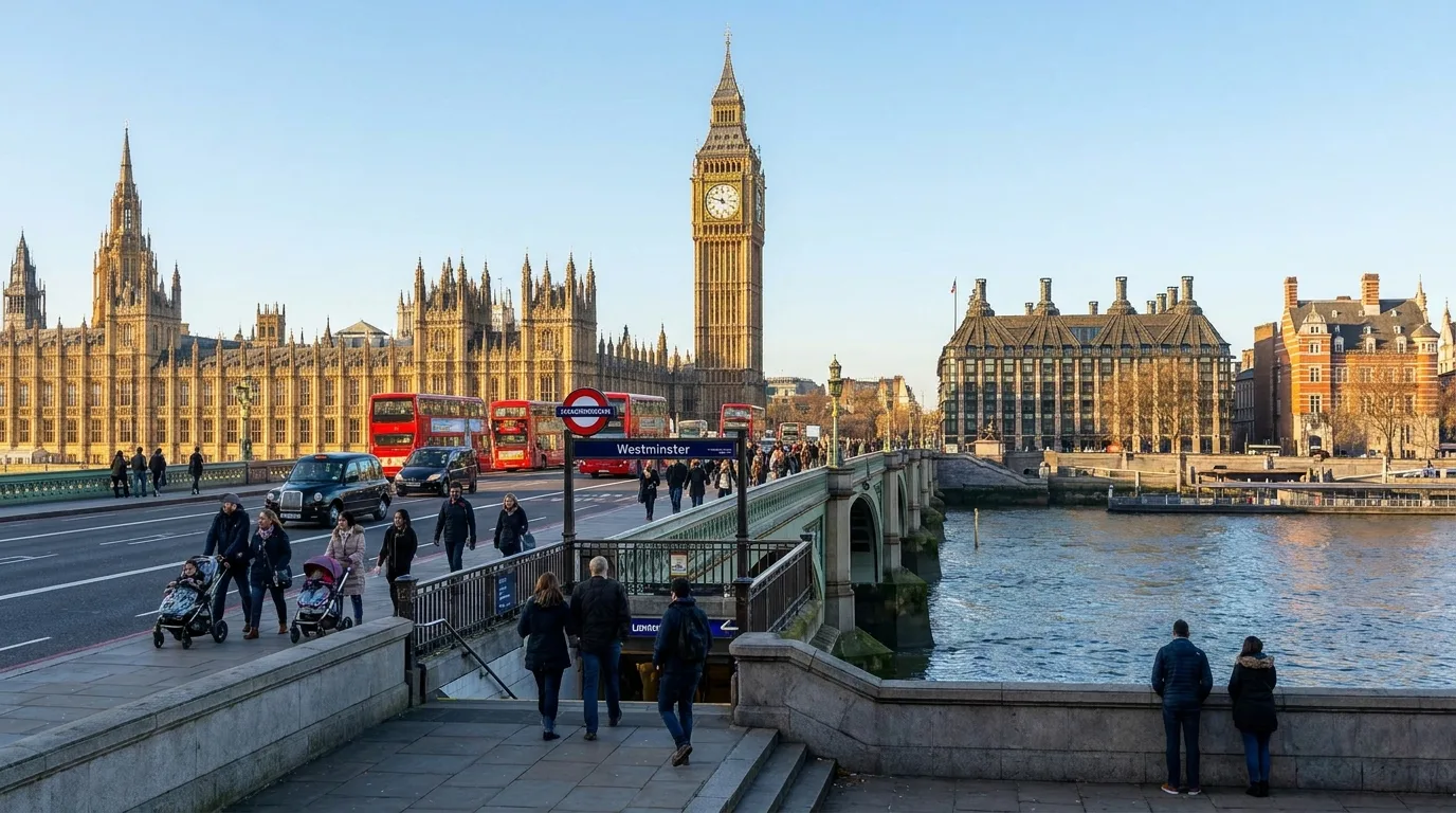 Westminster Bridge with Big Ben in London