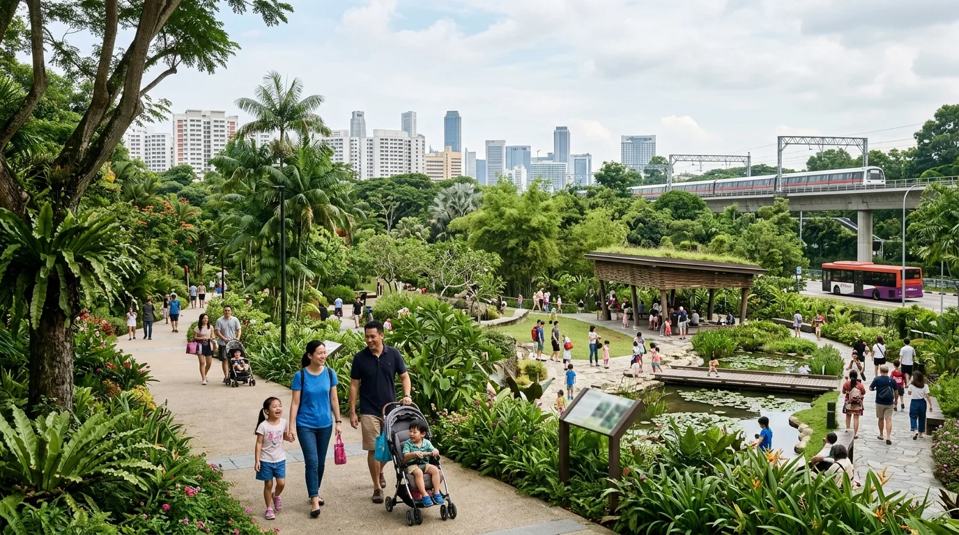 Families visiting Singapore
