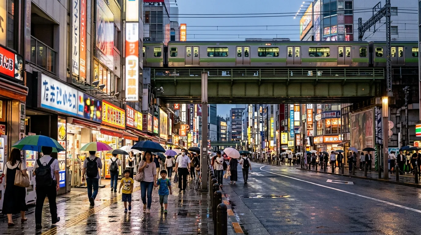 Traveler walking Akihabara in Tokyo