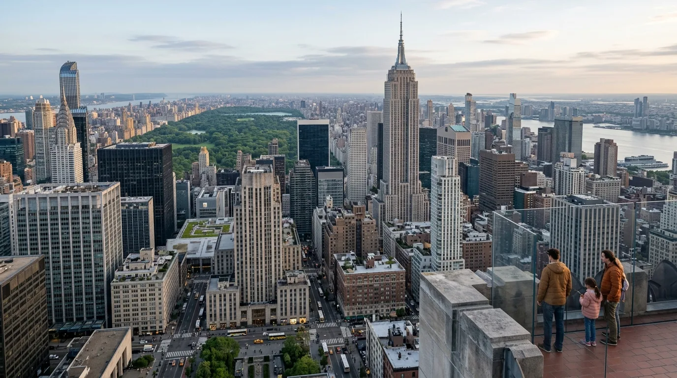Midtown view from observation deck in New York