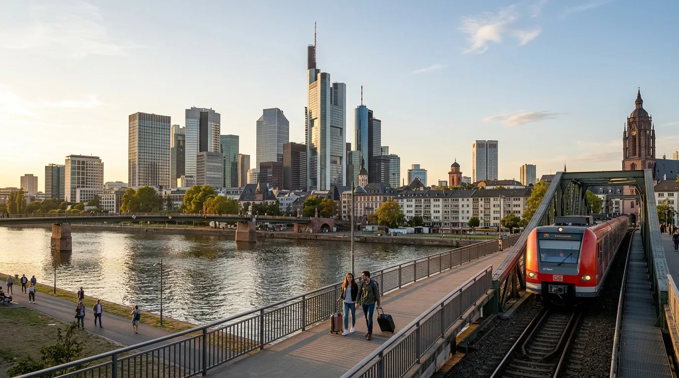 Frankfurt Airport to city with luggage travel guide in Germany