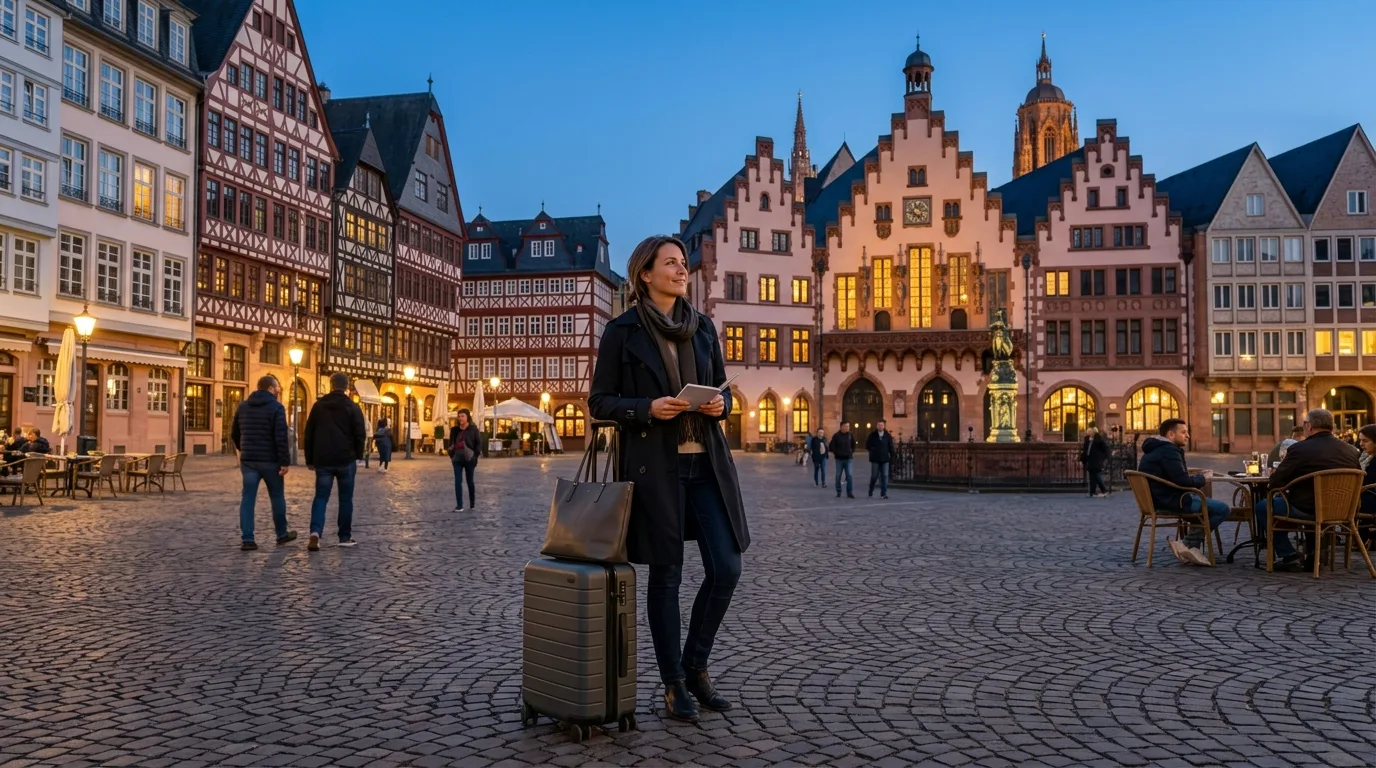 Travelers arriving at in Germany