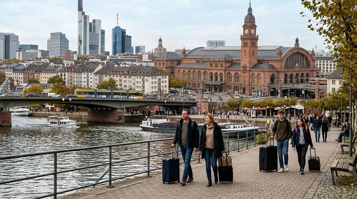 Travellers arriving at in Germany