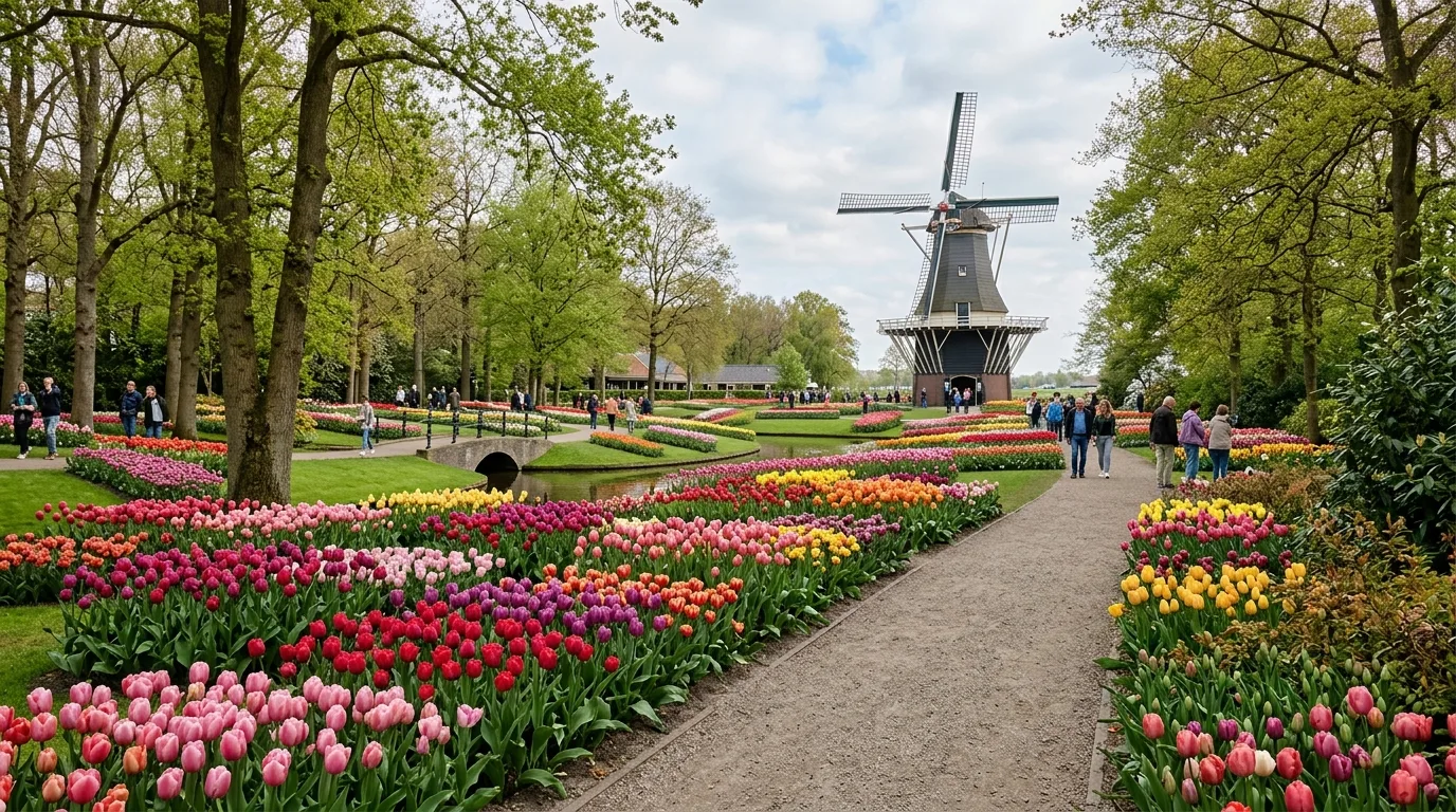 Tulip season travel in Netherlands