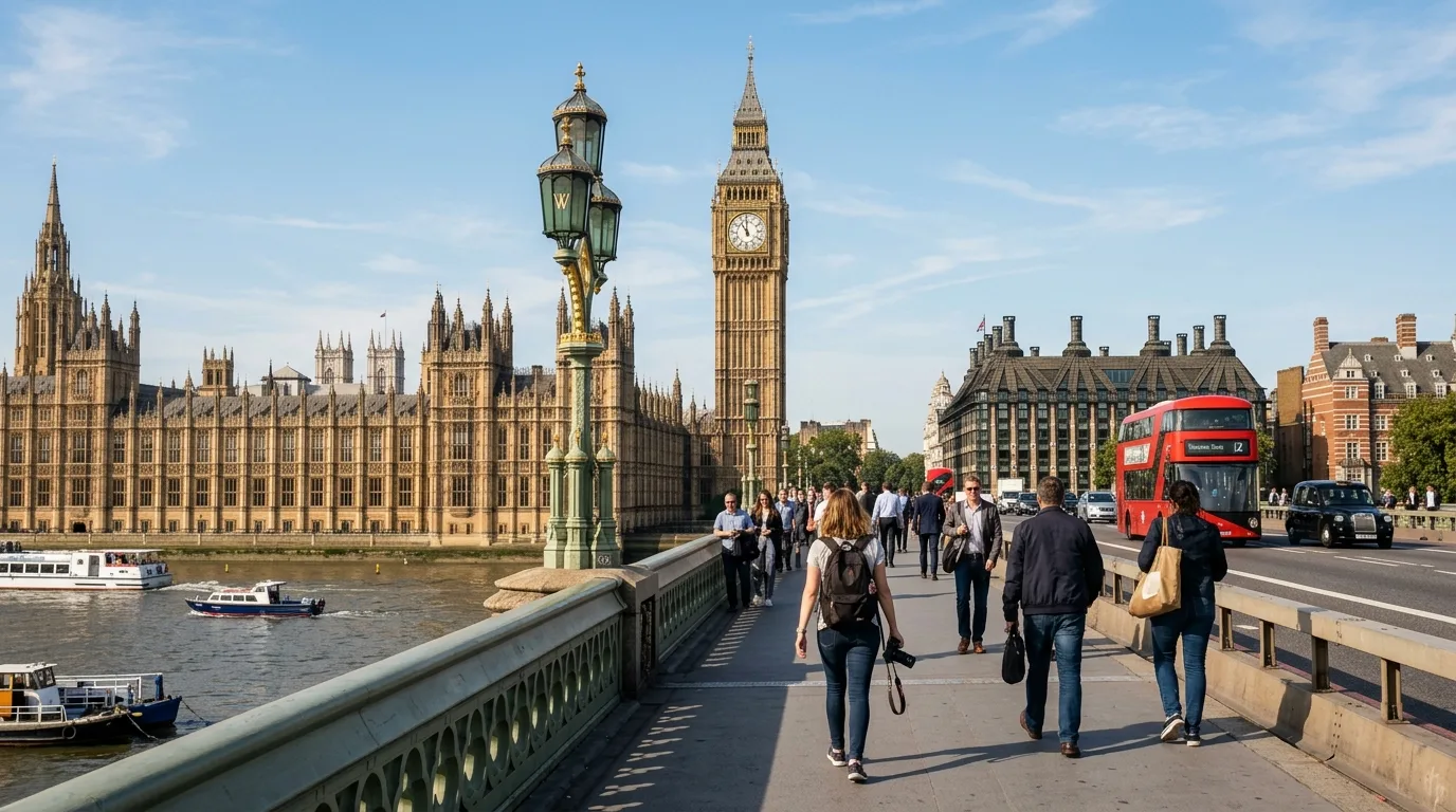 Westminster Bridge and Big Ben in London