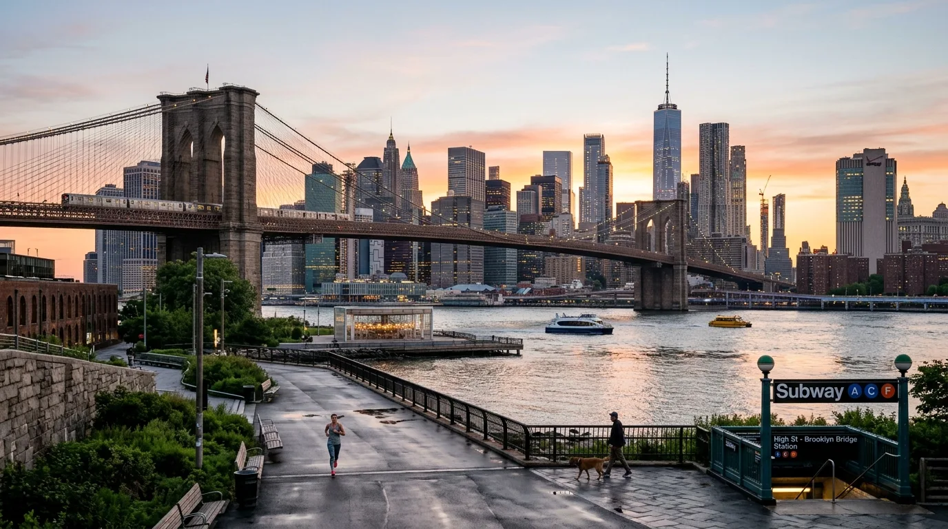 Manhattan skyline from in New York