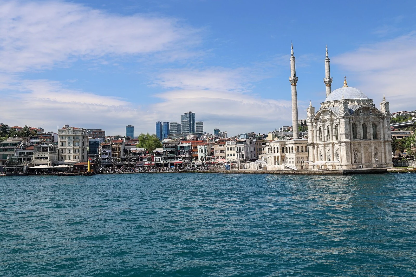 Ortakoy Square and Buyuk Mecidiye Mosque in Istanbul