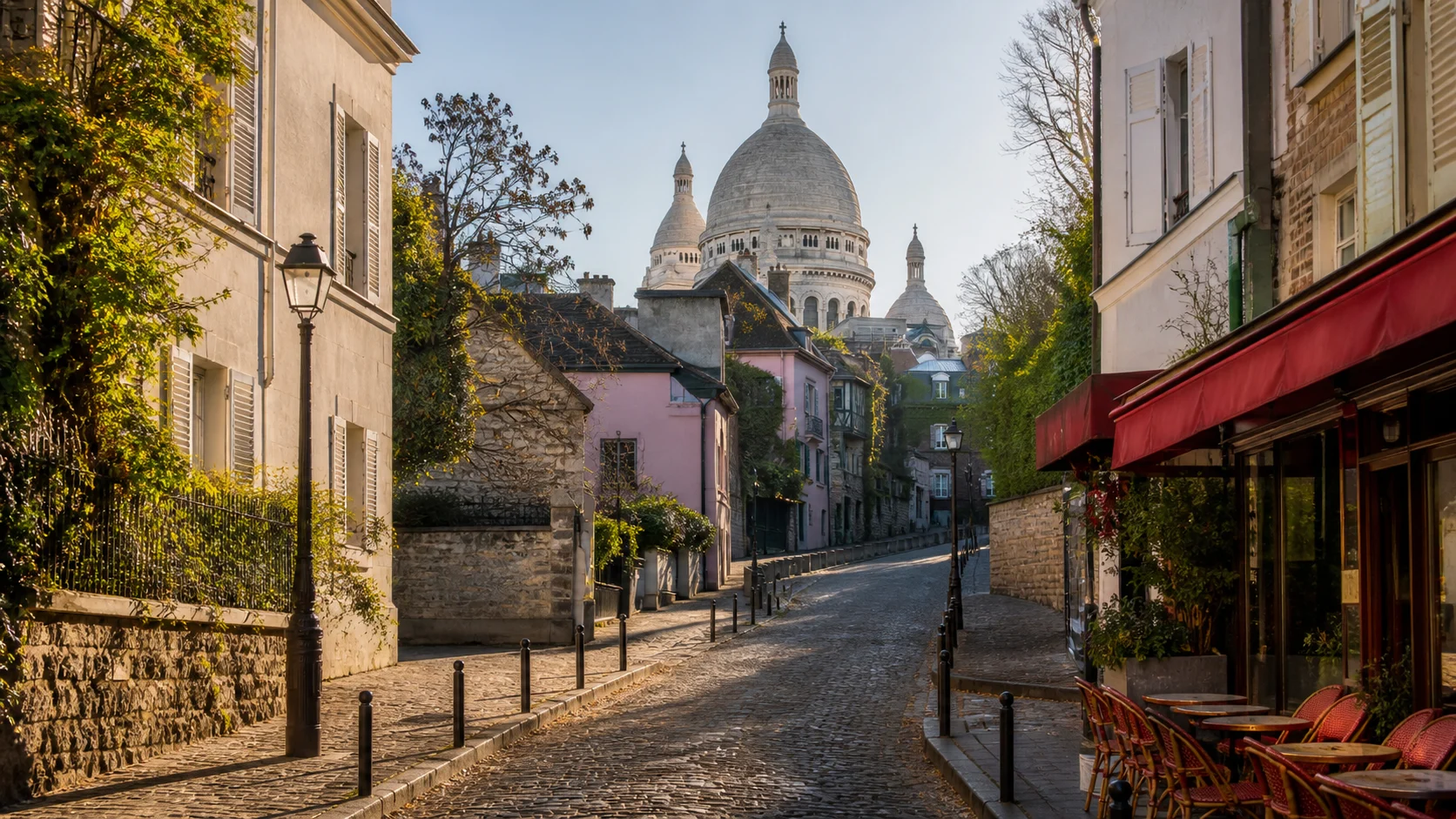 Sacre Coeur Basilica and Montmartre in Paris