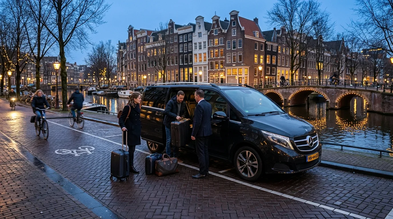 Transfer drop-off at Amsterdam in Netherlands