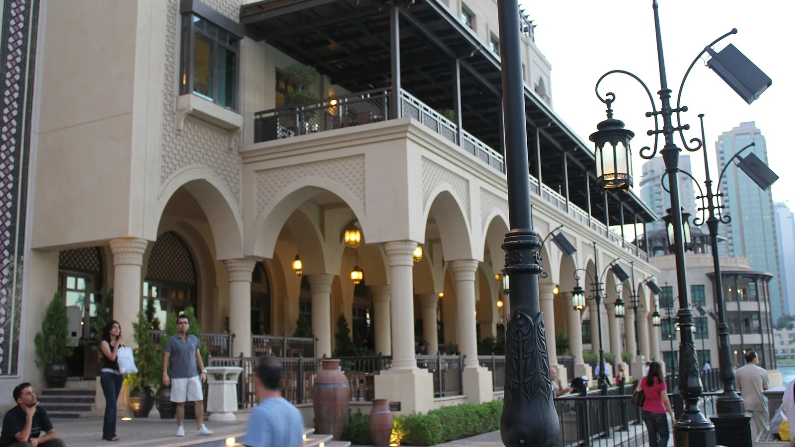 Souk Al Bahar architecture in Downtown Dubai