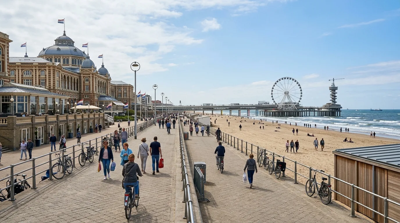 Travel photograph of beach and in Netherlands