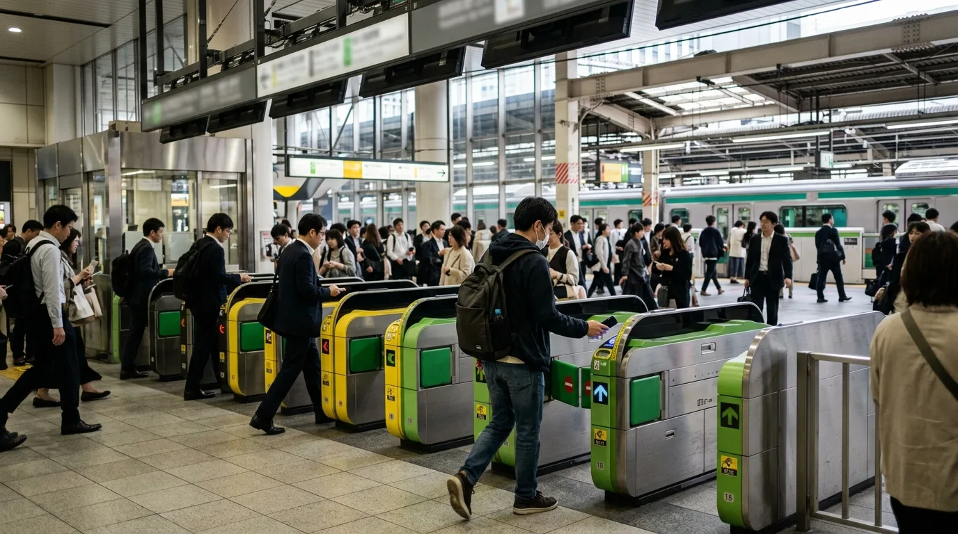 Traveler navigating Tokyo