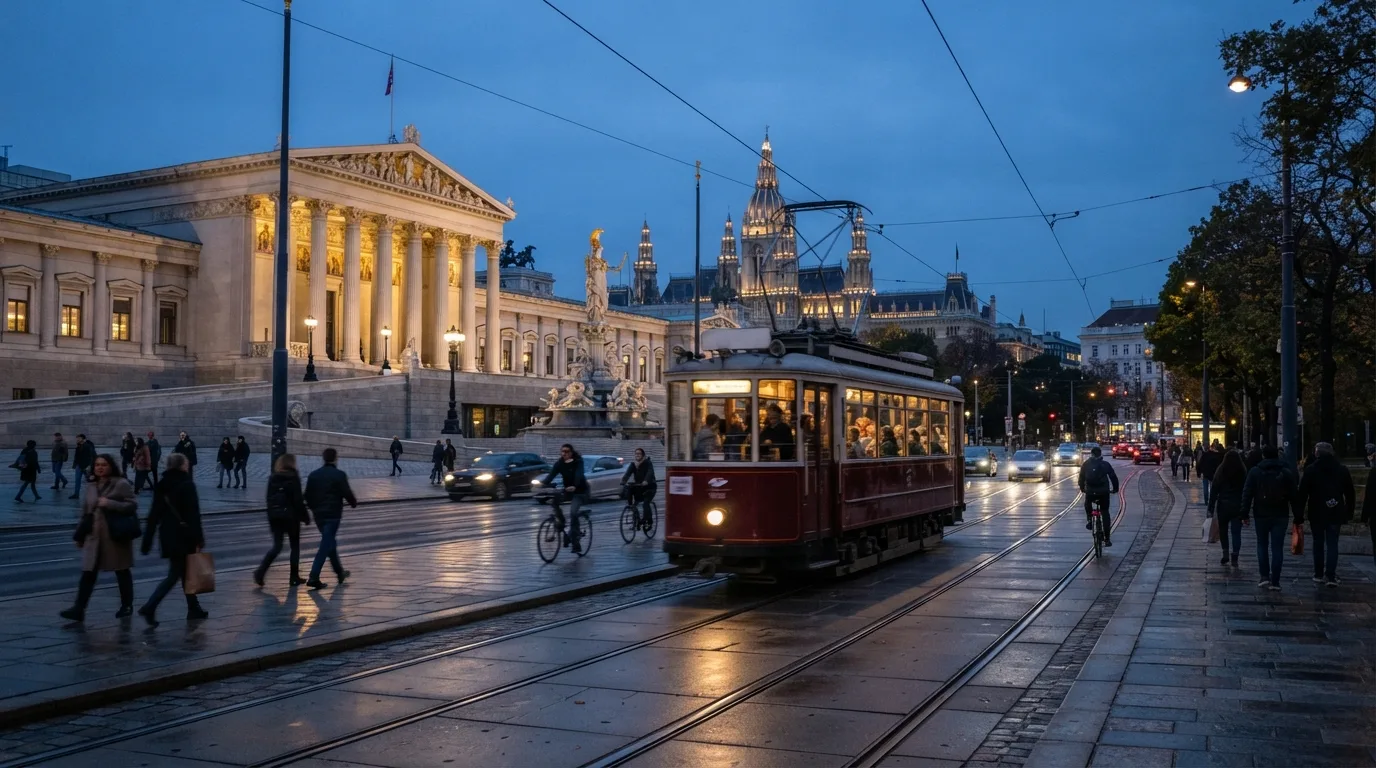 Vienna tram on Ringstrasse